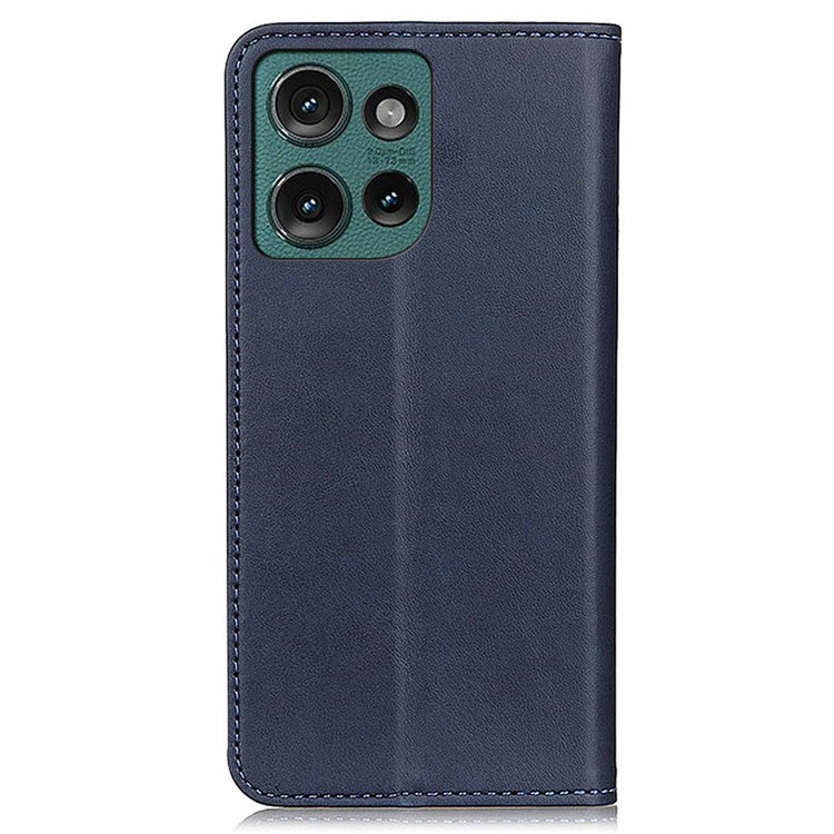 For Motorola Edge 50 Neo 5G / Moto S50 5G / Thinkphone 25 5G Case Split Leather Flip Wallet Phone Cover - Blue