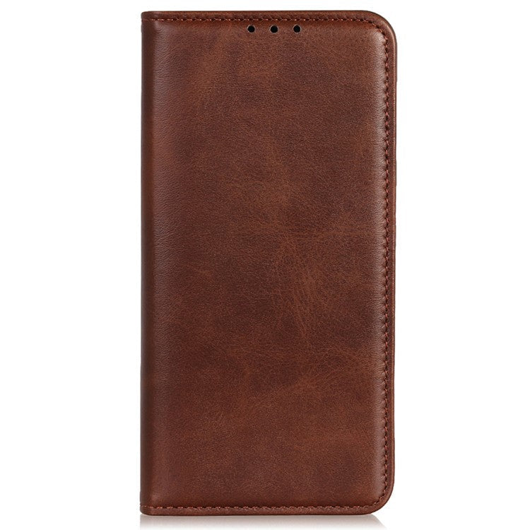 For Motorola Edge 50 Neo 5G / Moto S50 5G / Thinkphone 25 5G Case Split Leather Flip Wallet Phone Cover - Coffee