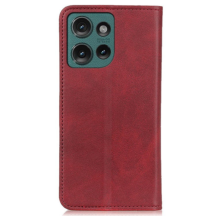 For Motorola Edge 50 Neo 5G / Moto S50 5G / Thinkphone 25 5G Case Split Leather Flip Wallet Phone Cover - Red