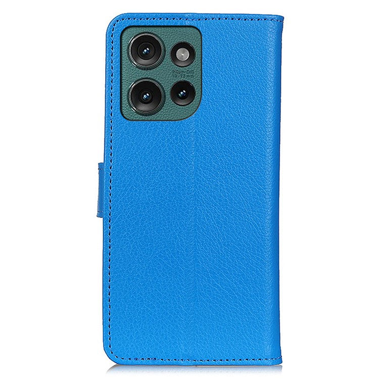 For Motorola Edge 50 Neo 5G / Moto S50 5G / Thinkphone 25 5G Wallet Case PU Leather Phone Cover Litchi Texture - Blue