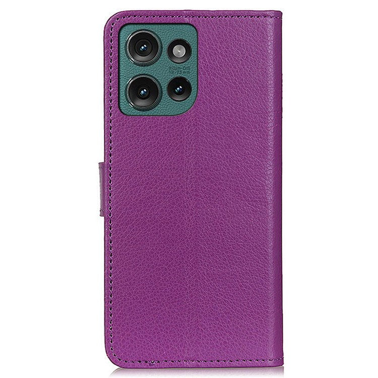 For Motorola Edge 50 Neo 5G / Moto S50 5G / Thinkphone 25 5G Wallet Case PU Leather Phone Cover Litchi Texture - Purple