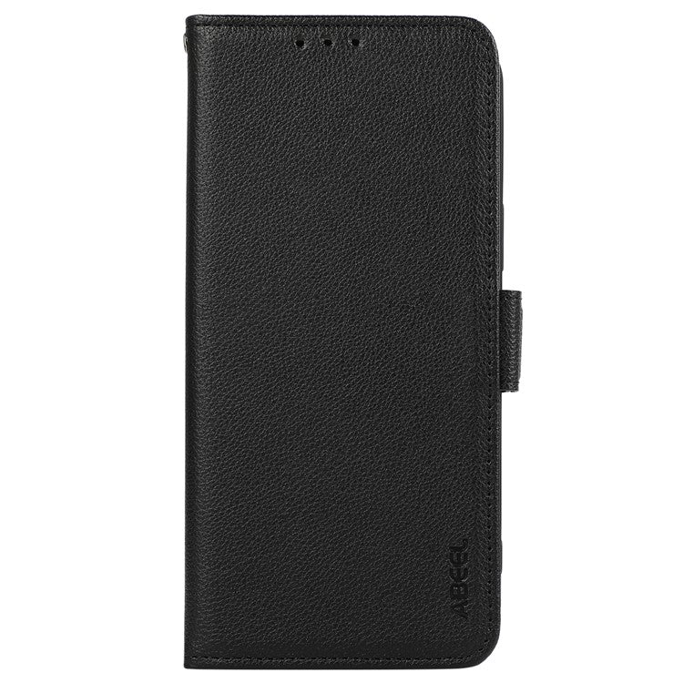 ABEEL For Motorola Edge 50 Neo 5G / Moto S50 5G / Thinkphone 25 5G Case Litchi Texture Leather RFID Blocking Phone Cover - Black