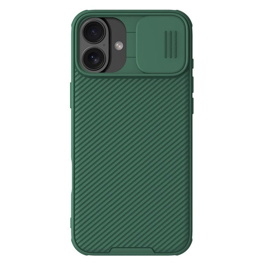 NILLKIN Camshield Pro Series for iPhone 16 Case PC+TPU Slide Camera Lid Phone Cover - Green