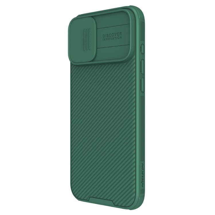 NILLKIN Camshield Pro Series for iPhone 16 Case PC+TPU Slide Camera Lid Phone Cover - Green