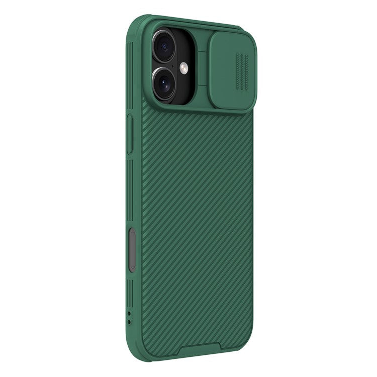 NILLKIN Camshield Pro Series for iPhone 16 Case PC+TPU Slide Camera Lid Phone Cover - Green