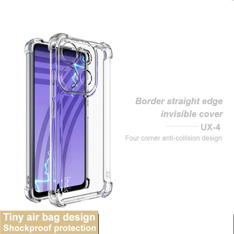 IMAK UX-4 Series for Infinix Smart 7 4G X6515 Case Straight Frame Four Corner Shockproof Clear TPU Cover