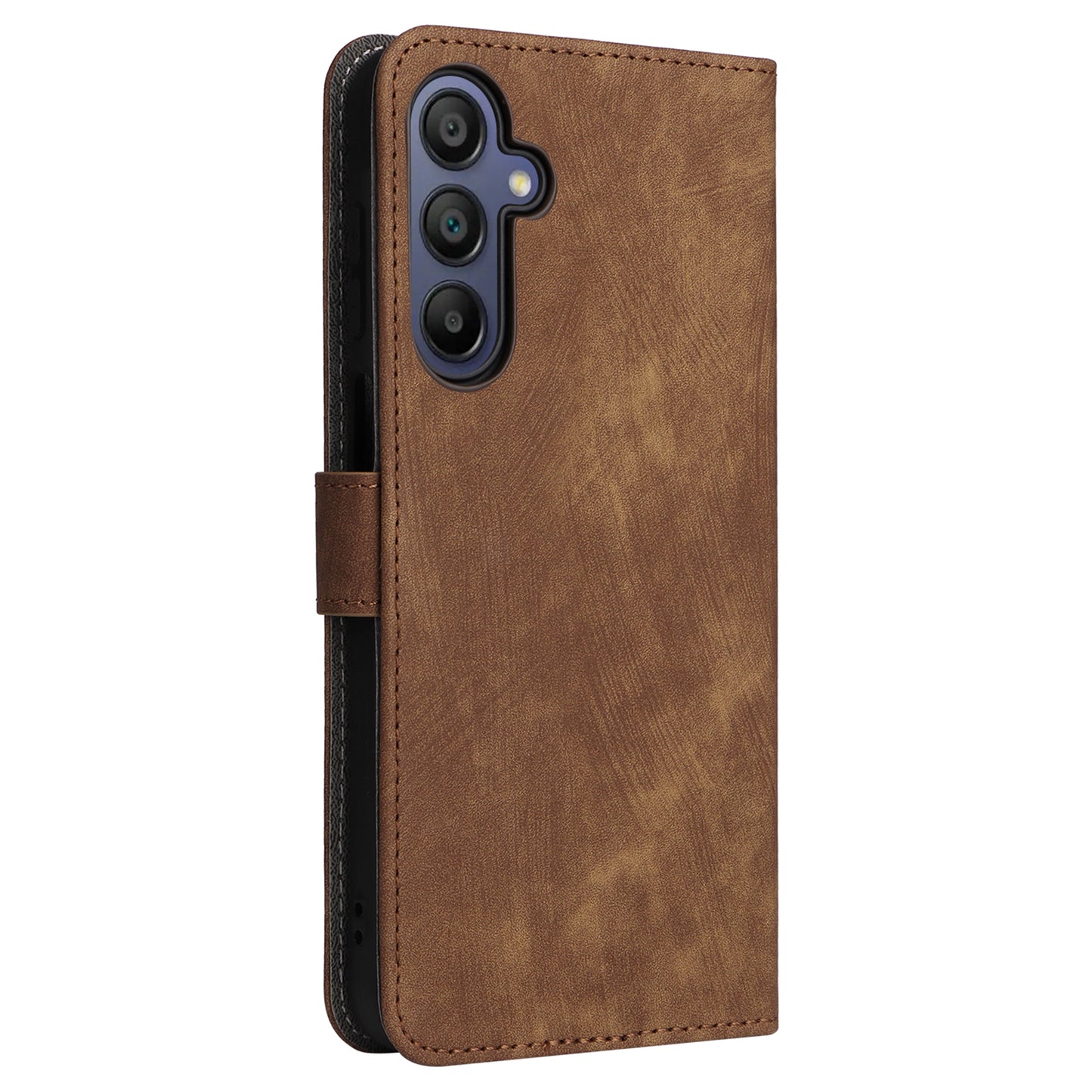 For Samsung Galaxy A16 5G / A16 4G Wallet Case RFID Blocking PU Leather Cover Stand View - Brown