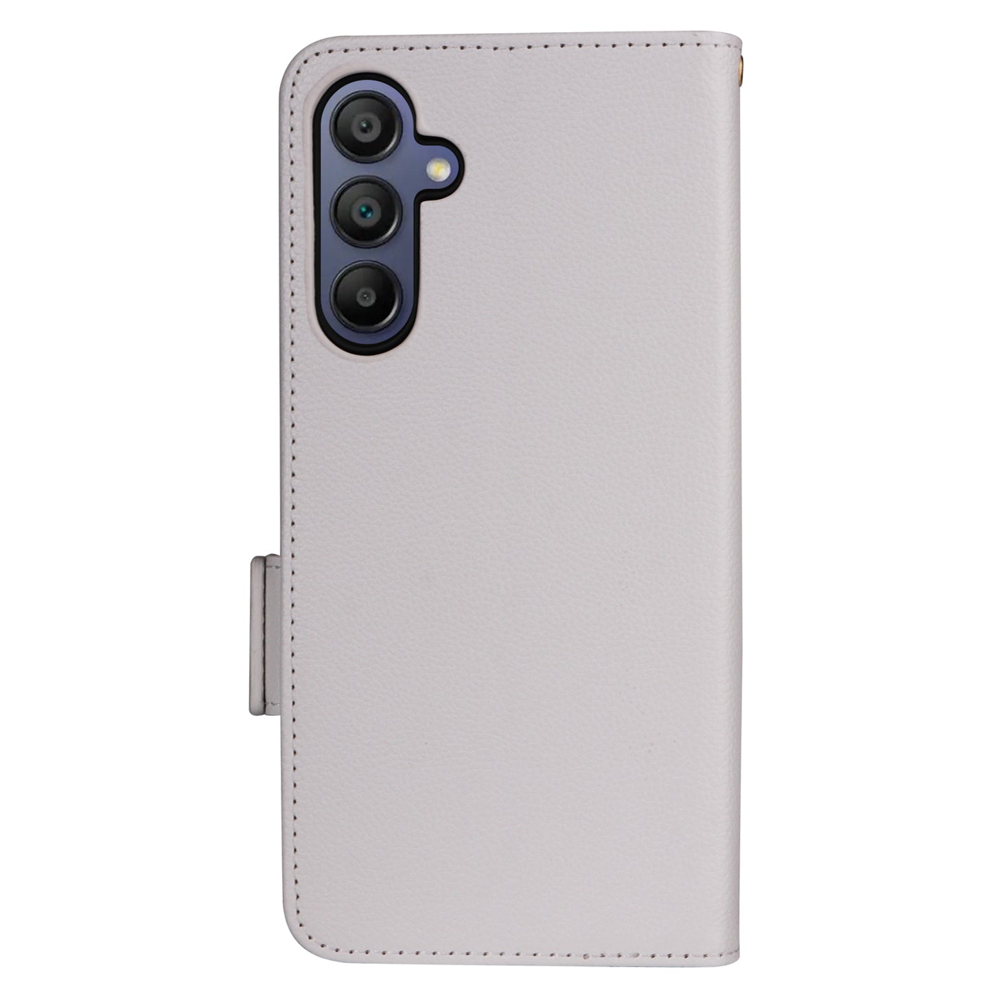 For Samsung Galaxy A16 5G / A16 4G Case Litchi Texture PU Leather Wallet Flip Phone Cover - White