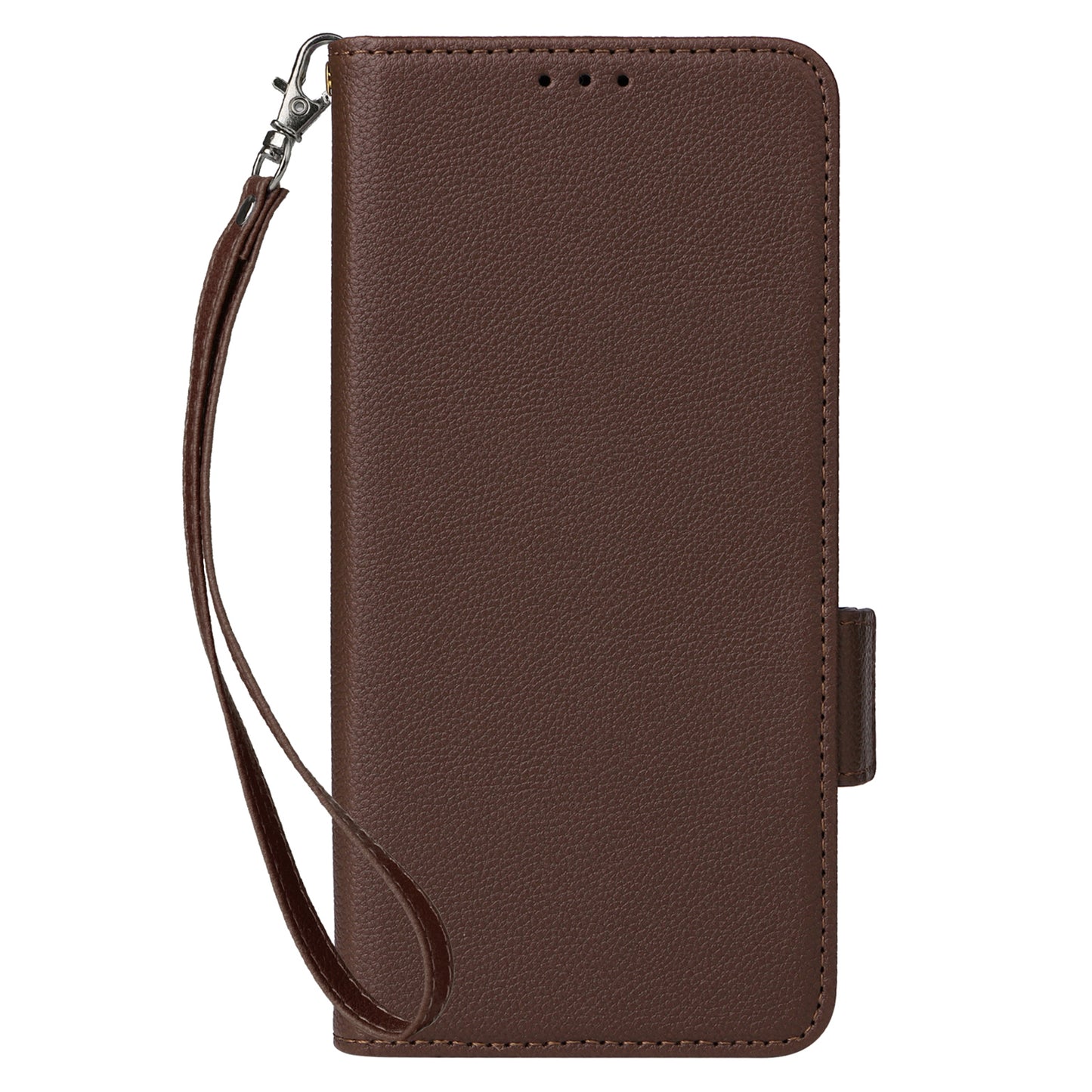 For Samsung Galaxy A16 5G / A16 4G Case Litchi Texture PU Leather Wallet Flip Phone Cover - Brown