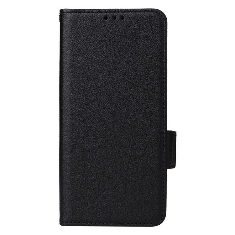 For Xiaomi Poco C75 4G / Redmi 14R 5G / 14C 4G / A4 5G Case Litchi Texture PU Leather Wallet Flip Phone Cover - Black