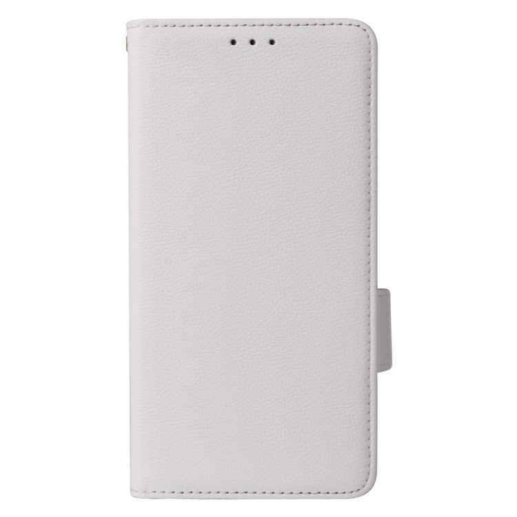For Xiaomi Poco C75 4G / Redmi 14R 5G / 14C 4G / A4 5G Case Litchi Texture PU Leather Wallet Flip Phone Cover - White