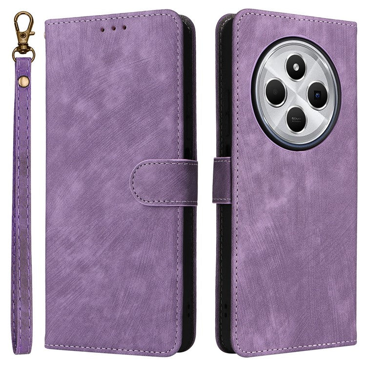 For Xiaomi Poco C75 4G / Redmi 14R 5G / 14C 4G / A4 5G Wallet Case RFID Blocking PU Leather Cover Stand View - Purple