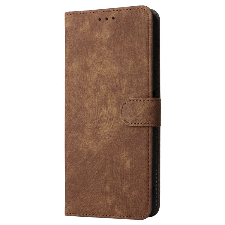 For Xiaomi Poco C75 4G / Redmi 14R 5G / 14C 4G / A4 5G Wallet Case RFID Blocking PU Leather Cover Stand View - Brown