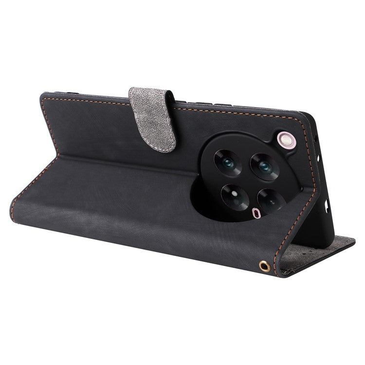 For Infinix Zero 40 4G / X6860 Wallet Case RFID Blocking PU Leather Cover Stand View - Black