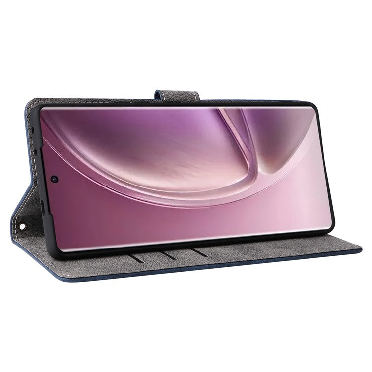 For Infinix Zero 40 4G / X6860 Wallet Case RFID Blocking PU Leather Cover Stand View - Blue