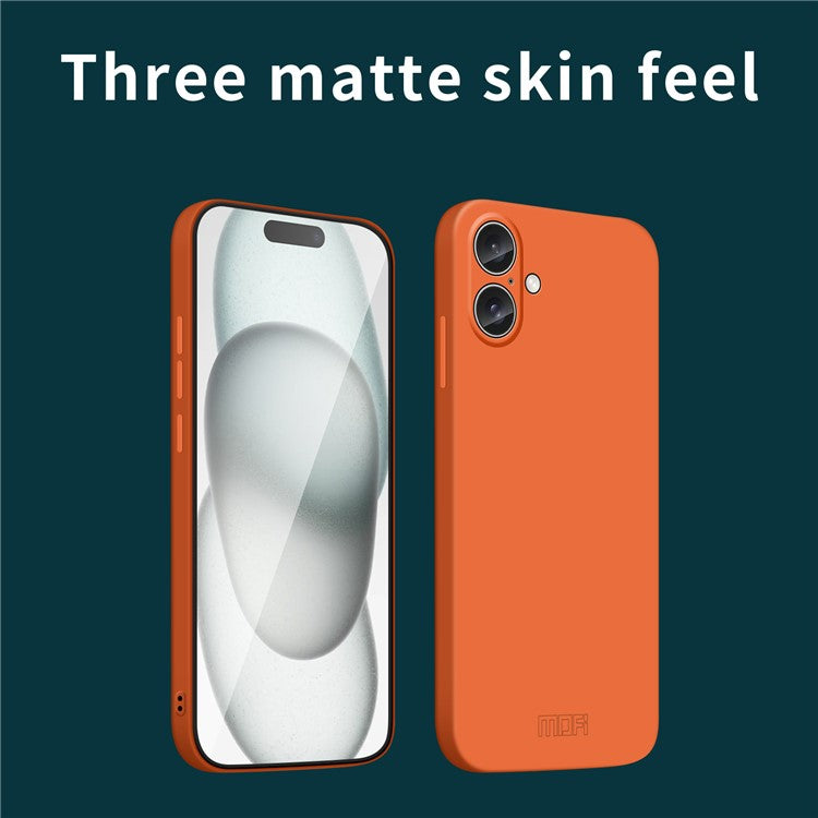 MOFI JK Qin Series For iPhone 16 Case TPU+Acrylic Phone Cover Skin Touch Feeling - Black