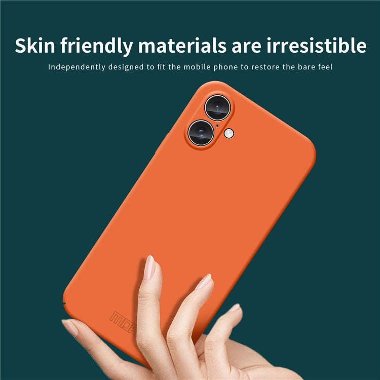 MOFI JK Qin Series For iPhone 16 Case TPU+Acrylic Phone Cover Skin Touch Feeling - Black