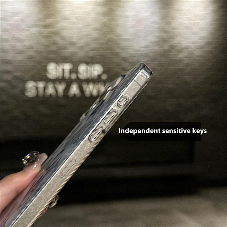 For iPhone 16 Pro Case IMD Panda PC+TPU Matte Texture Phone Cover - Orange