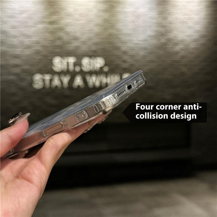 For iPhone 16 Pro Case IMD Panda PC+TPU Matte Texture Phone Cover - Orange