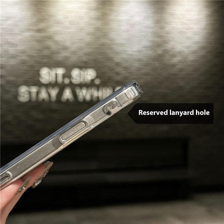 For iPhone 16 Pro Case IMD Panda PC+TPU Matte Texture Phone Cover - Orange