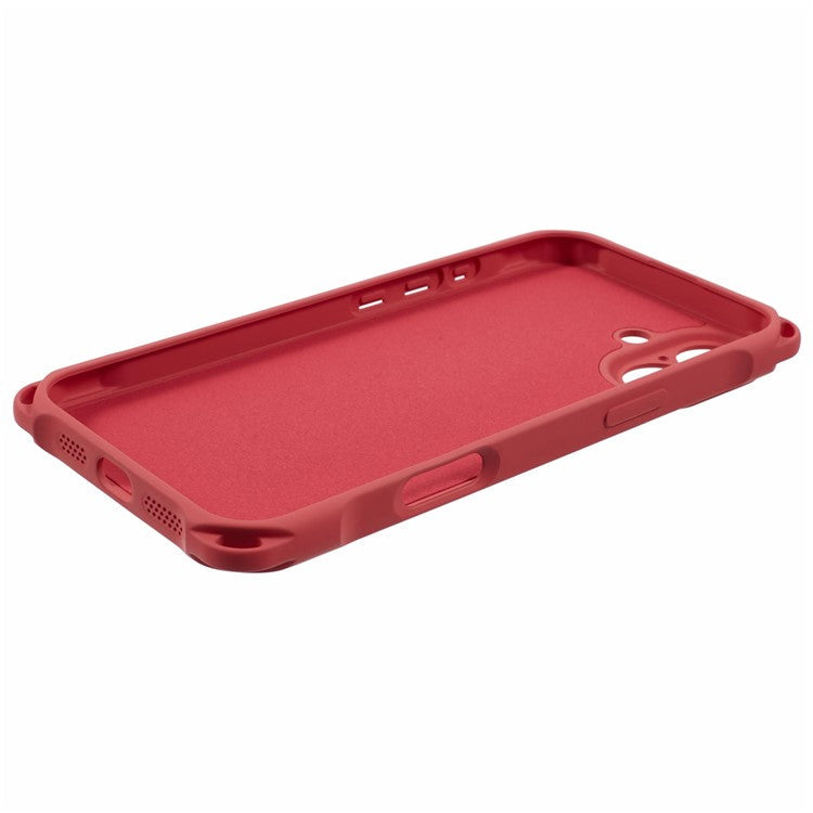 For iPhone 16 Plus Case Four Corners Fall Protection TPU Back Cover - Red