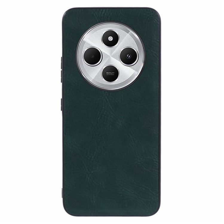 For Xiaomi Poco C75 4G / Redmi 14R 5G / 14C 4G Case Retro Leather Coated PC+TPU Phone Cover - Green