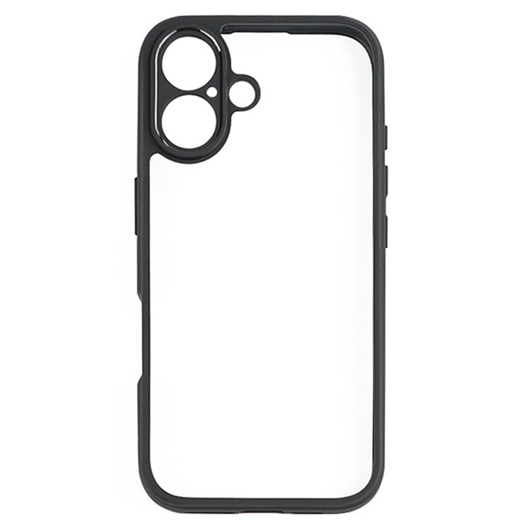 For iPhone 16 Case Shockproof PC+TPU Clear Back Phone Cover