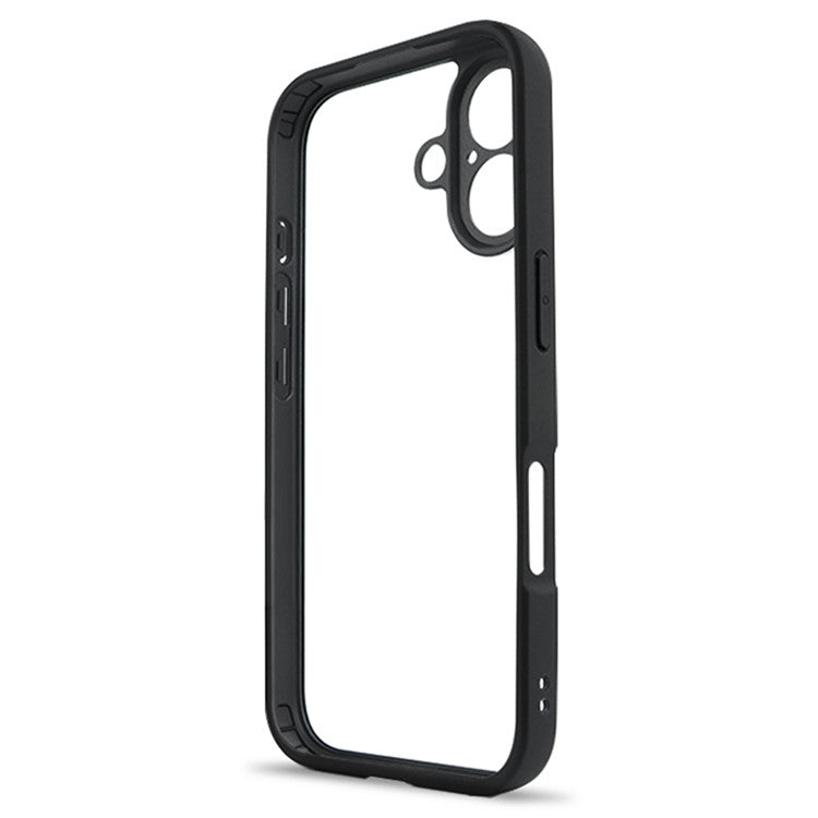 For iPhone 16 Case Shockproof PC+TPU Clear Back Phone Cover