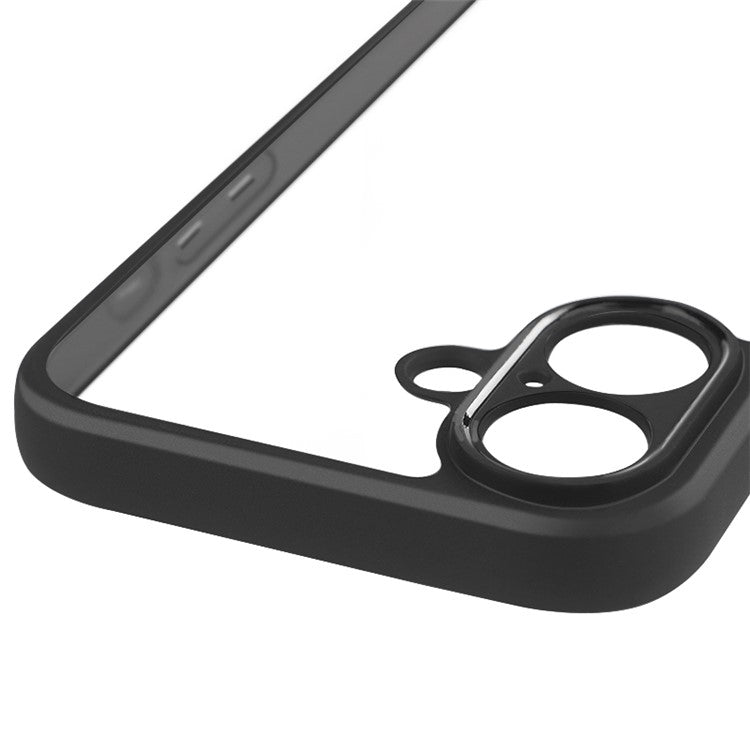 For iPhone 16 Case Shockproof PC+TPU Clear Back Phone Cover