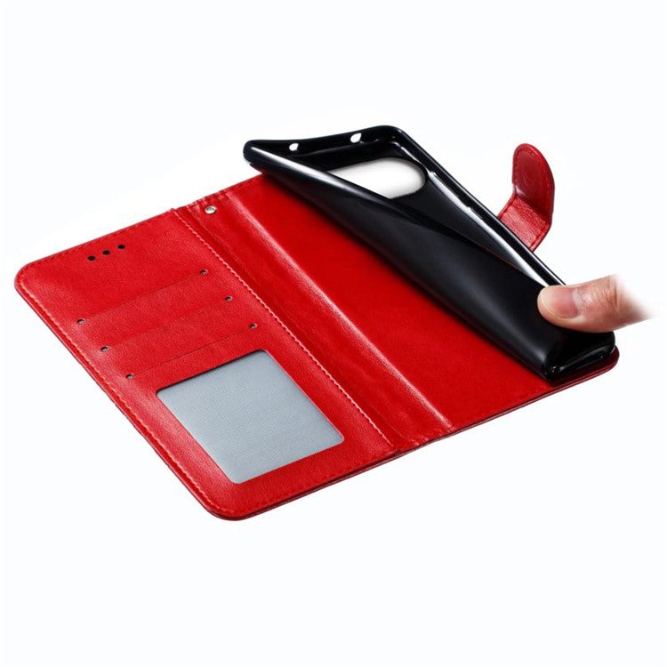 For Google Pixel 9 Pro XL Case PU Leather Mandala Imprinted Design Wallet Phone Cover - Red