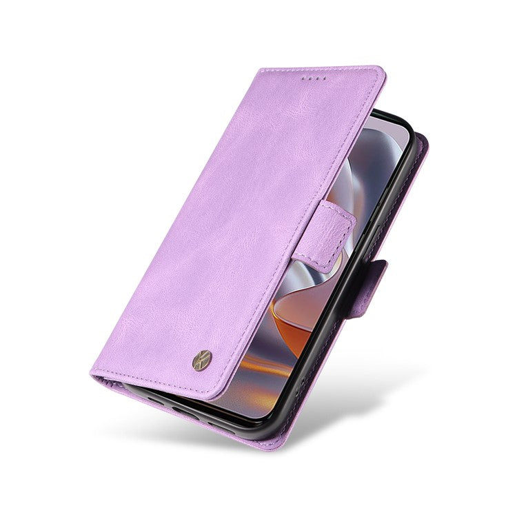 YIKATU YK-005 For Motorola Edge 50 Neo 5G / Moto S50 5G / Thinkphone 25 5G Case PU Leather Wallet Phone Cover Skin Touch Feeling - Purple
