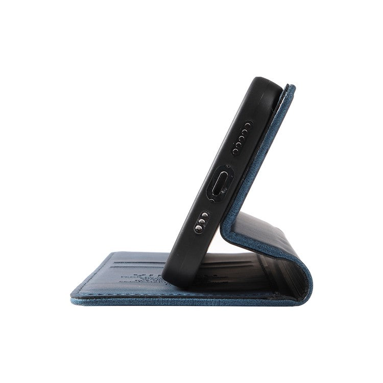 YIKATU YK-004 For Motorola Edge 50 Neo 5G / Moto S50 5G / Thinkphone 25 5G Case Leather Skin-Touch Phone Cover Magnetic Auto-Absorbed - Blue