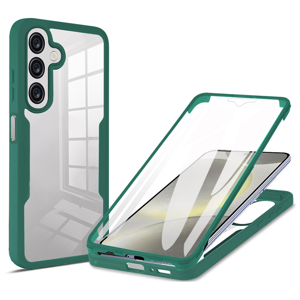 For Samsung Galaxy A16 5G / A16 4G Case Acrylic+TPU Clear Phone Cover with PET Screen Film - Green