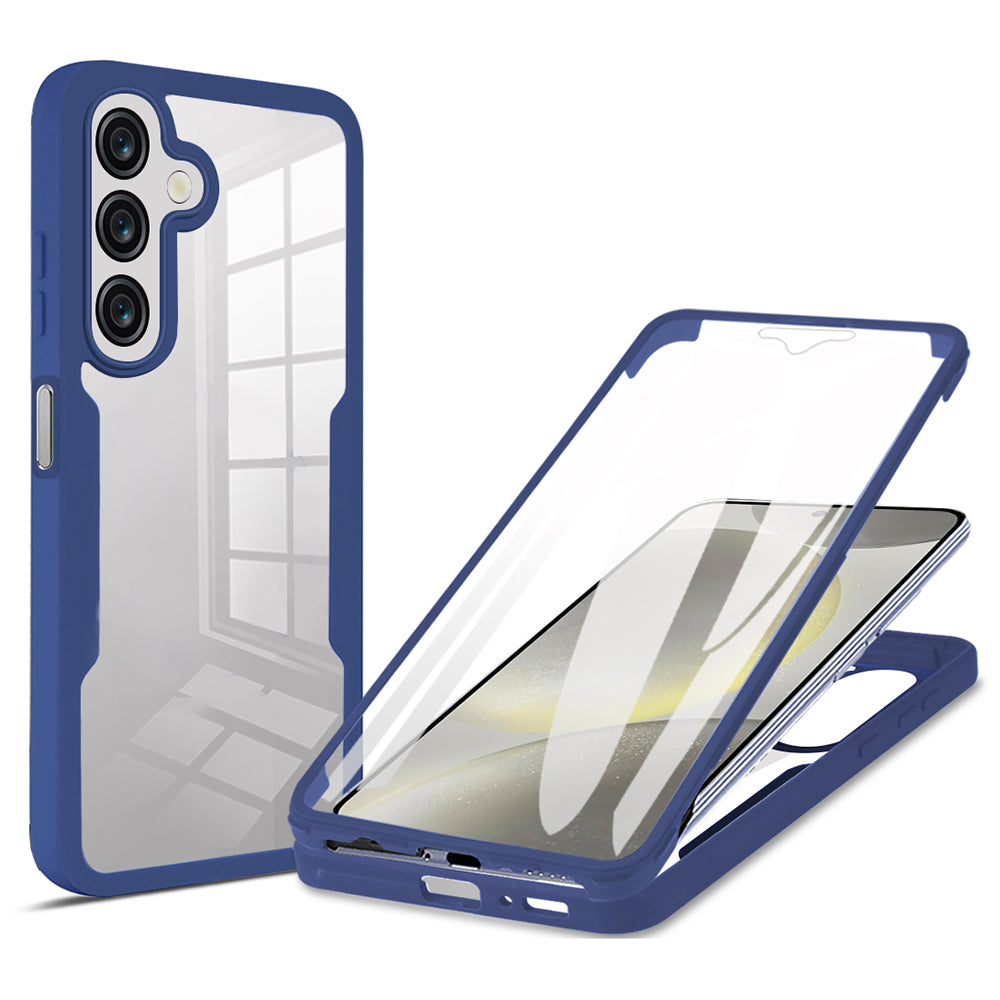 For Samsung Galaxy A16 5G / A16 4G Case Acrylic+TPU Clear Phone Cover with PET Screen Film - Blue