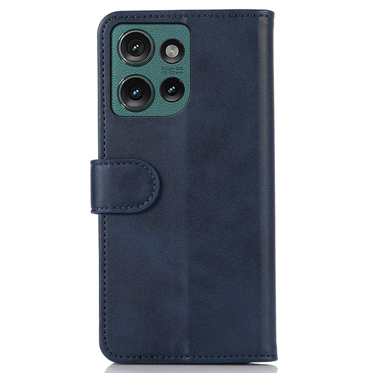 For Motorola Edge 50 Neo 5G / Moto S50 5G / Thinkphone 25 5G Case Cowhide Texture Leather Wallet Phone Cover with Stand - Blue