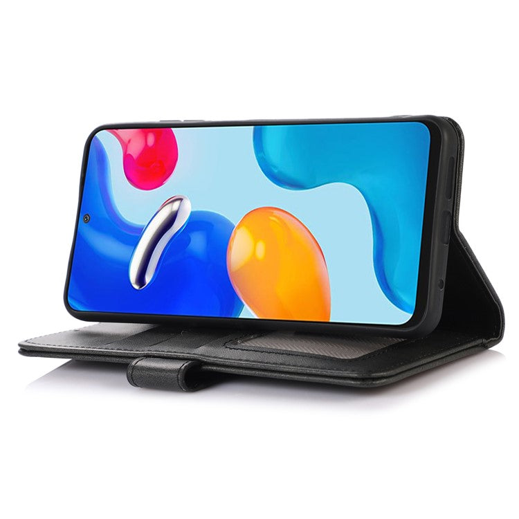 For Motorola Edge 50 Neo 5G / Moto S50 5G / Thinkphone 25 5G Case Cowhide Texture Leather Wallet Phone Cover with Stand - Black