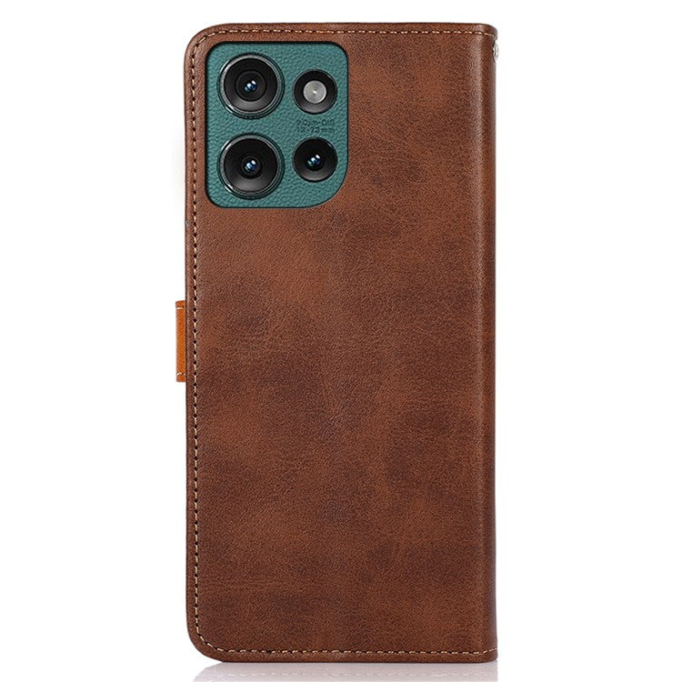KHAZNEH For Motorola Edge 50 Neo 5G / Moto S50 5G / Thinkphone 25 5G Wallet Phone Case Stand Leather Flip Cover - Brown