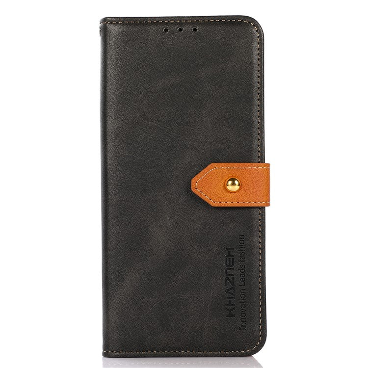 KHAZNEH For Xiaomi Poco C75 4G / Redmi 14R 5G / 14C 4G Wallet Phone Case Stand Leather Flip Cover - Black