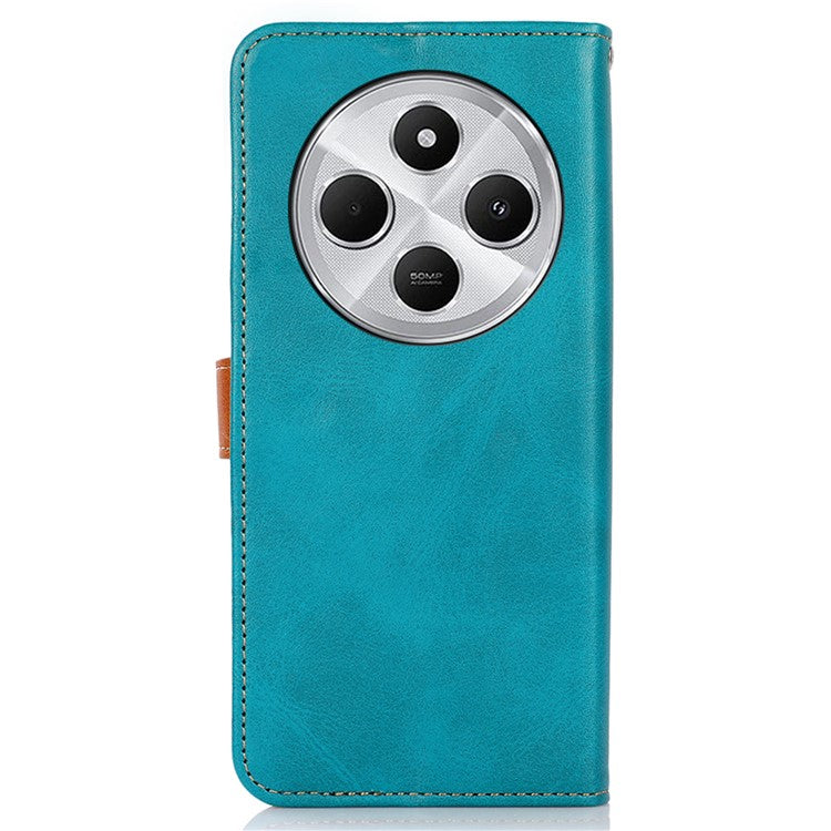 KHAZNEH For Xiaomi Poco C75 4G / Redmi 14R 5G / 14C 4G Wallet Phone Case Stand Leather Flip Cover - Blue