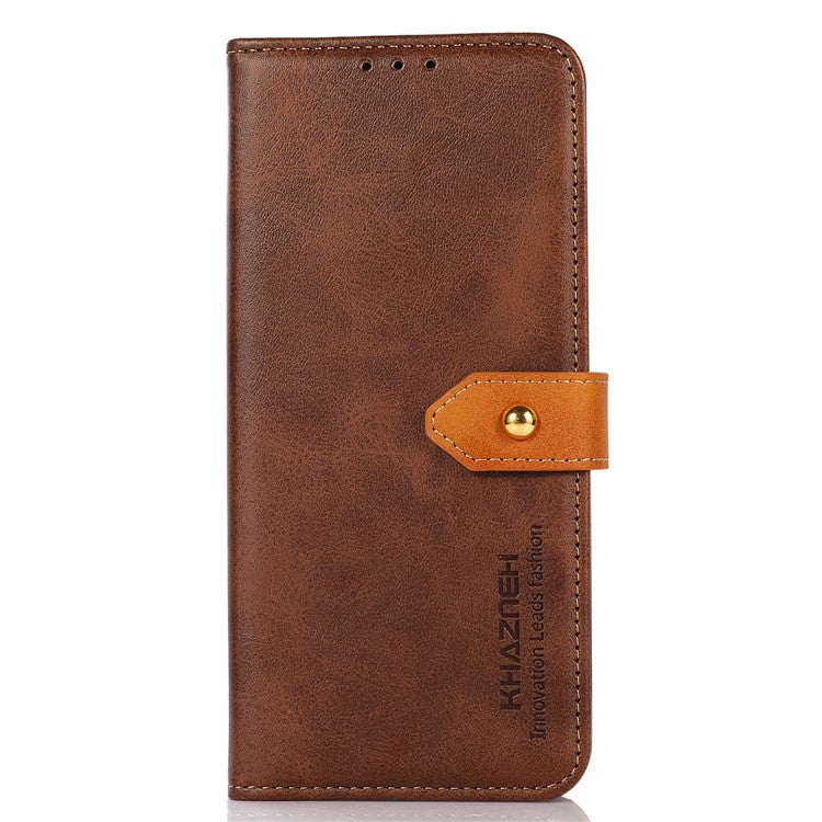 KHAZNEH For Xiaomi Poco C75 4G / Redmi 14R 5G / 14C 4G Wallet Phone Case Stand Leather Flip Cover - Brown