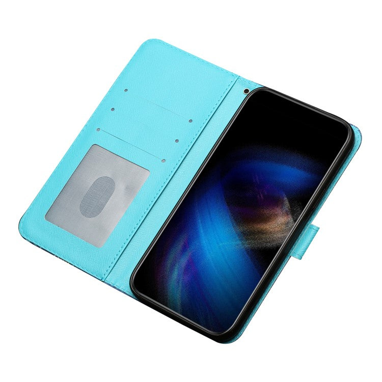 For Xiaomi Poco C75 4G / Redmi 14R 5G / 14C 4G Case 3D Pattern Printed Phone Leather Phone Cover - Starry Sky