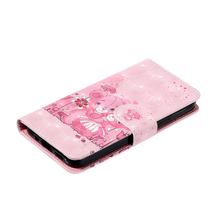 For Xiaomi Poco C75 4G / Redmi 14R 5G / 14C 4G Case 3D Pattern Printed Phone Leather Phone Cover - Bears