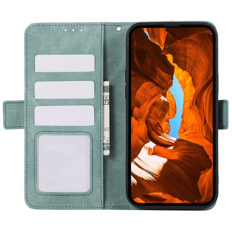 ABEEL For Motorola Edge 50 Neo 5G / Moto S50 5G / Thinkphone 25 5G Case PU Leather Folio Stand View RFID Blocking Phone Cover - Baby Blue