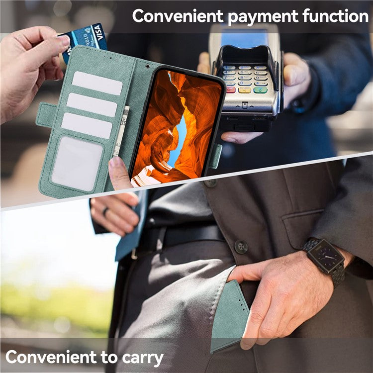 ABEEL For Motorola Edge 50 Neo 5G / Moto S50 5G / Thinkphone 25 5G Case PU Leather Folio Stand View RFID Blocking Phone Cover - Baby Blue