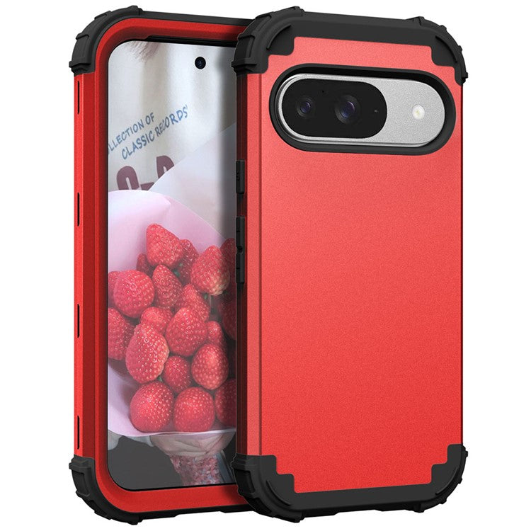 L-Style For Google Pixel 9 Case Shockproof PC + TPU Phone Back Cover - Red