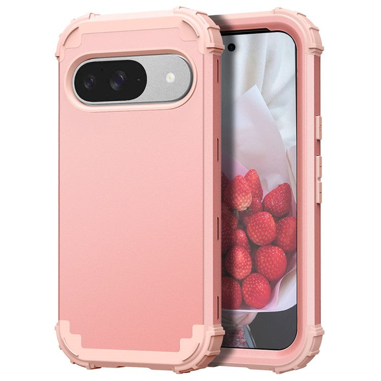 L-Style For Google Pixel 9 Case Shockproof PC + TPU Phone Back Cover - Pink