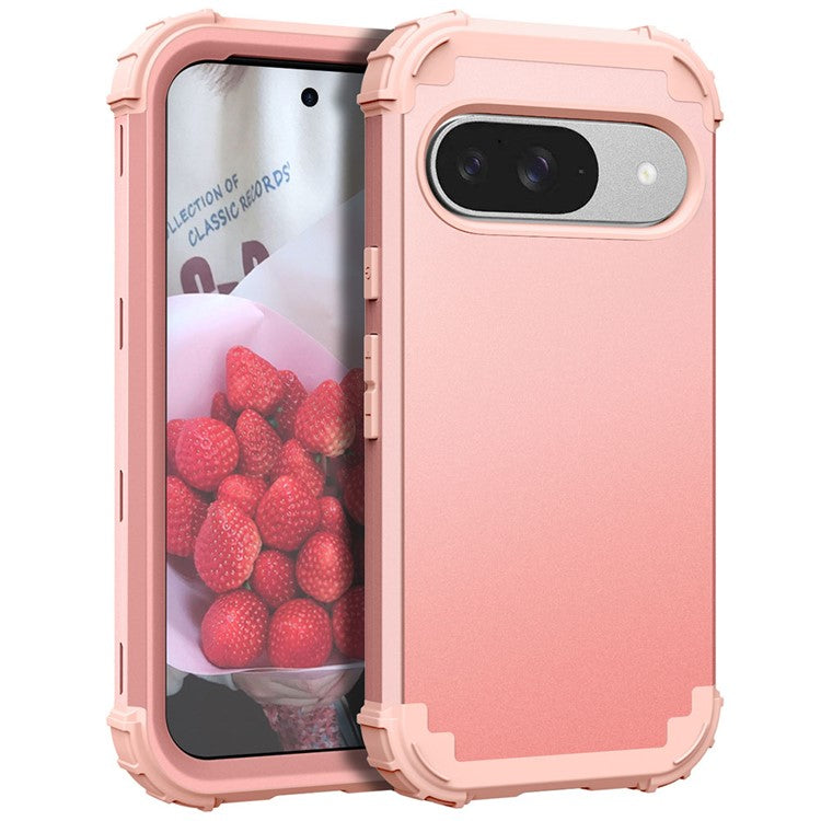 L-Style For Google Pixel 9 Case Shockproof PC + TPU Phone Back Cover - Pink