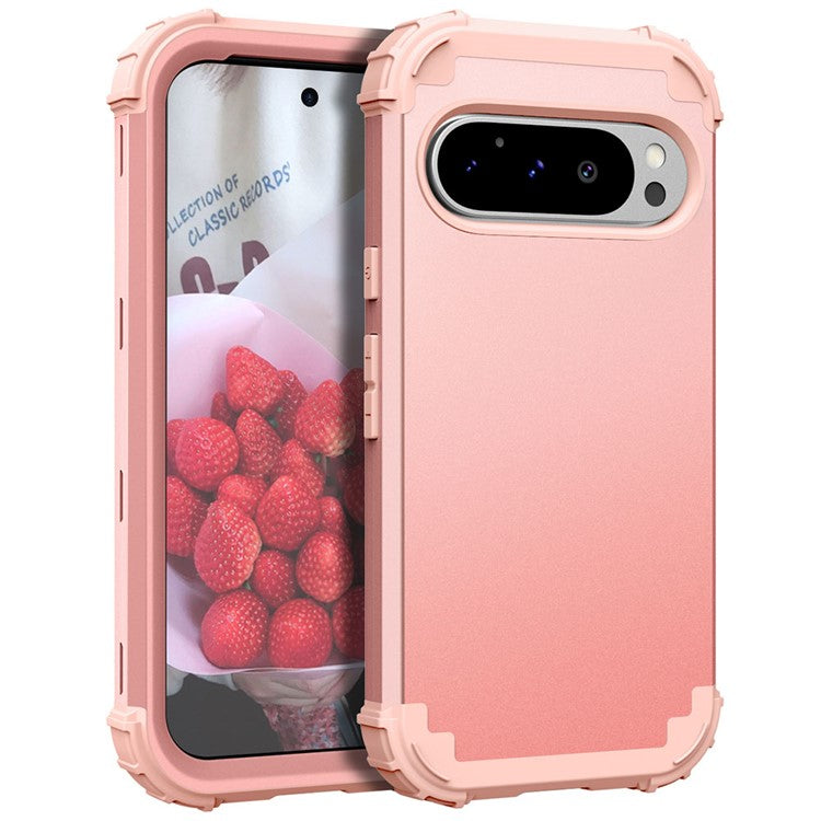 L-Style For Google Pixel 9 Pro Case Shockproof PC + TPU Phone Back Cover - Rose Gold