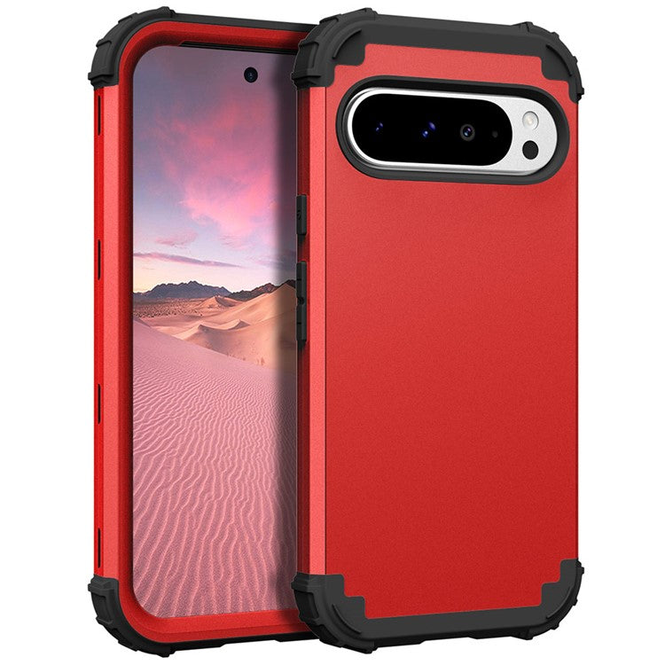 L-Style For Google Pixel 9 Pro XL Case Shockproof PC + TPU Phone Back Cover - Red / Black