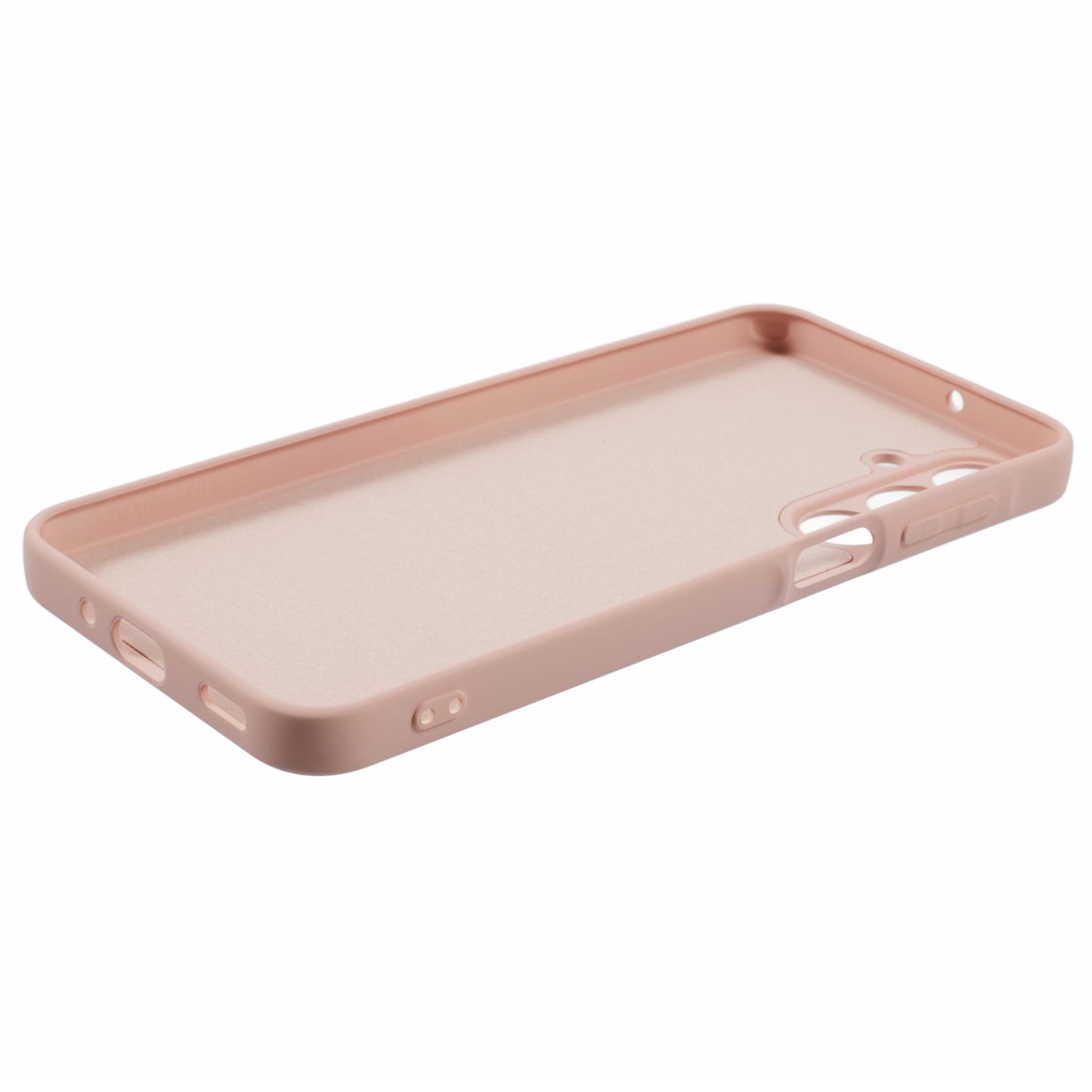 For Samsung Galaxy A16 5G / A16 4G Case TPU Back Soft Anti-Scratch Fiber Lining Phone Cover - Pink